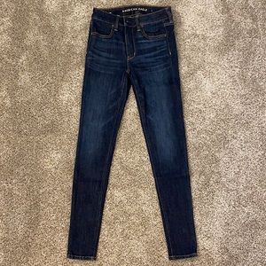 American eagle size 6 long dark wash jeans